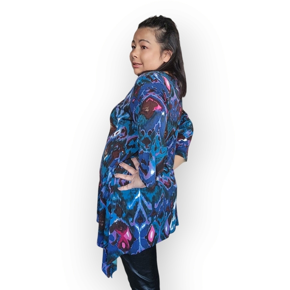 Stylish Blue and Purple Women's Tunic - Picture 5 of 16